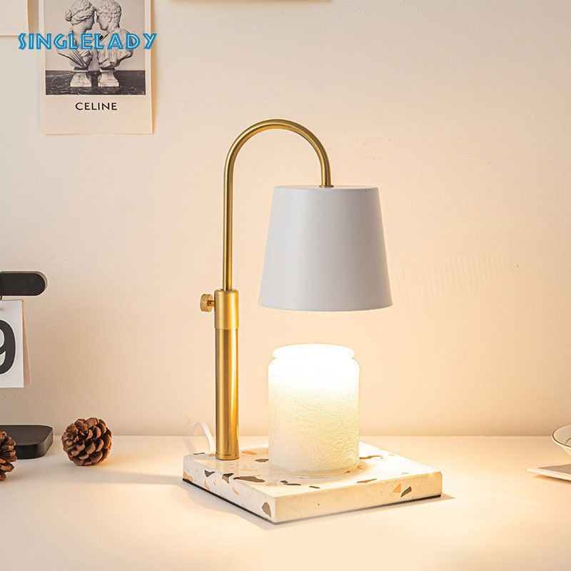 SingleLady Bếp hương liệu không cháy, đèn sáp thơm thủy tinh, tinh dầu nến, đèn nến tan chảy, không khí phòng ngủ, đèn bàn