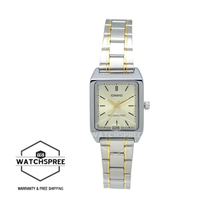 [WatchSpree] Casio Ladies' Standard Analog Two-Tone Stainless Steel Band Watch LTPV007SG-9E LTP-V007SG-9E