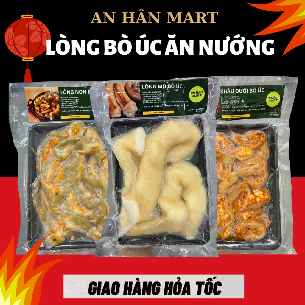 Lòng bò mỡ nướng , lòng non bò Úc ướp sẵn kiểu Hàn 500g