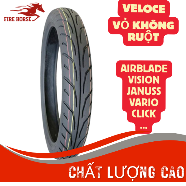 Vỏ xe không ruột :airblade,click,vision,vario ,sh mode...hãng veloce đài loan