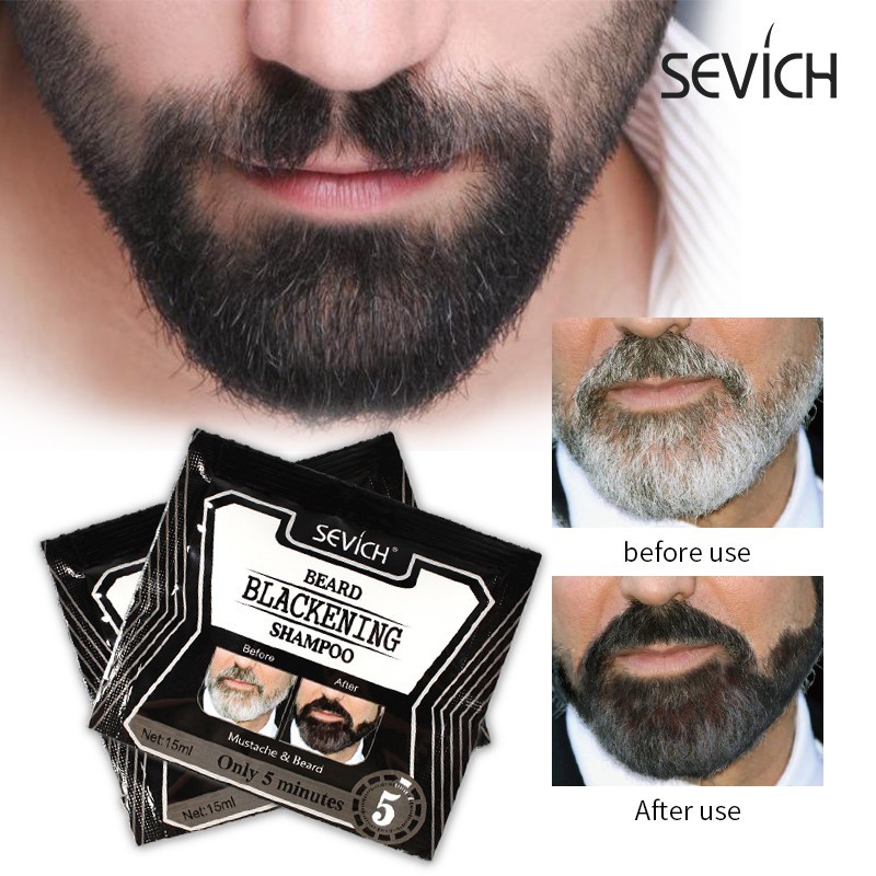 C & M SEVICH 3 Cái 【 15Ml 】Dầu Gội Nhuộm Râu Làm Đen Râu 5 Phút Nhuộm Râu, Thảo Mộc Râu Đen Tự Nhiên Nhanh Hơn Cho Nam Dầu Gội Đầu giá rẻ