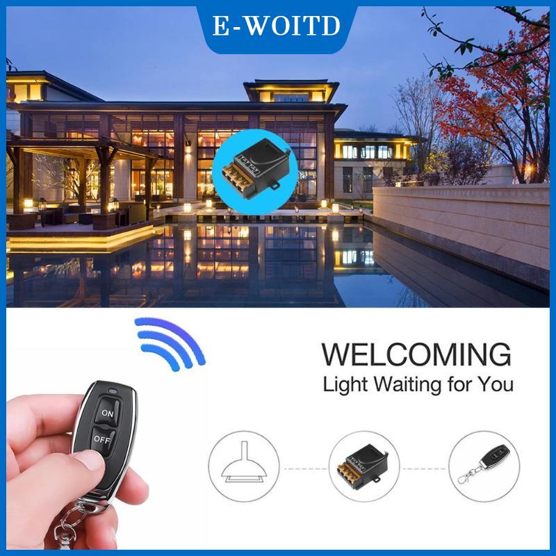 【E-WOITD】 สวิตช์ควบคุมระยะไกลไร้สาย433MHz ตัวรับสัญญาณ10A 1CH AC 110V 220V สำหรับ DIY โครงการบ้านอัจฉริยะระบบอัตโนมัติ ราคา 60 บาท*ส่งฟรี