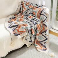 AMBOAE Tua rua mềm mại Chăn ném Boho Ấm cúng Đan Chunky Chăn đắp dệt Cổ điển Áo phủ ghế sofa Chăn nhung Góc đọc sách
