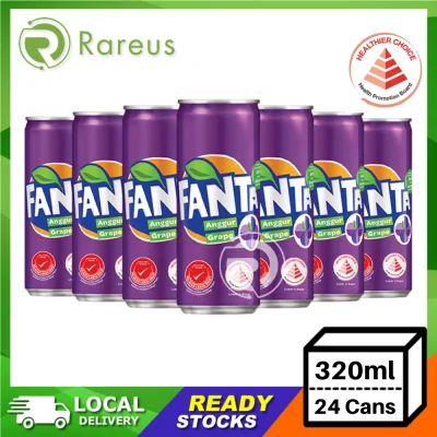 Fanta Grape Less Sugar Carton (320ml x 24 Cans) [FREE DELIVERY]