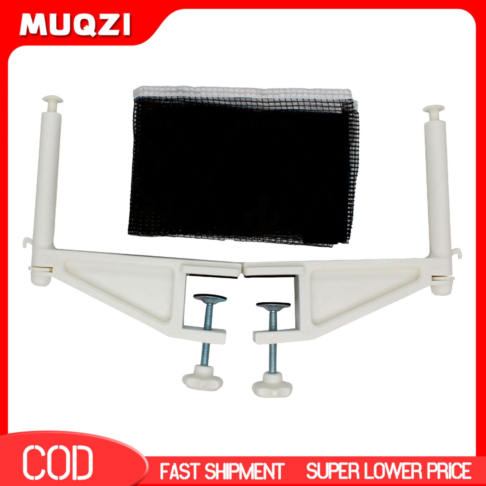 MUQZI International Standards Table Tennis Net Fixing Clips Table Tennis Net Portable Foldable Table Tennis Net Set with Clamps – Adjustable Ping Pong Net for Training Practice and Home Use – for Indoor