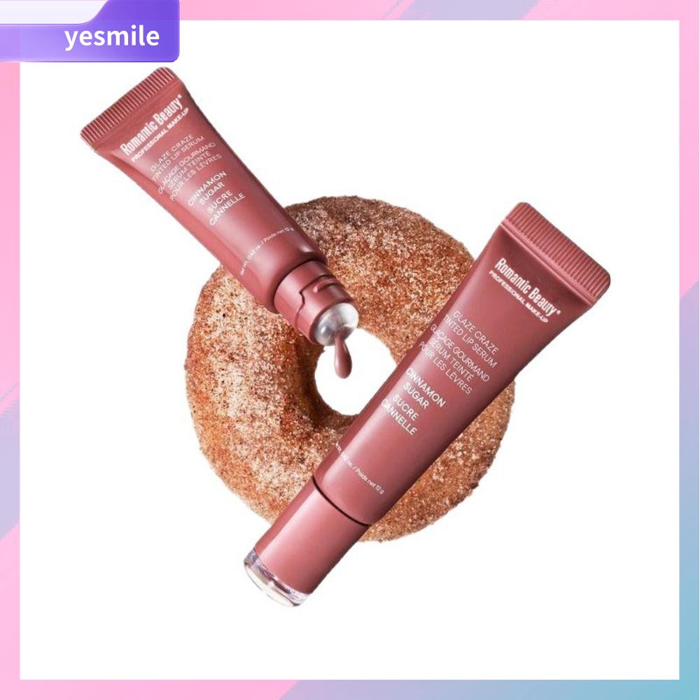 YESMILE Lấp lánh Son bóng Dưỡng ẩm Bánh rán Trang điểm môi Màu ngọc trai Đầy đặn bóng mượt Son môi Trang điểm hàng ngày