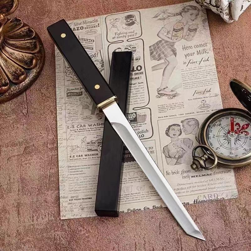 Combo 2 Dao Mini Tanto Nhật Bản Dài 20cm - Lưỡi thép không gỉ, Gọt hoa quả, thái Sashini, Đa năng