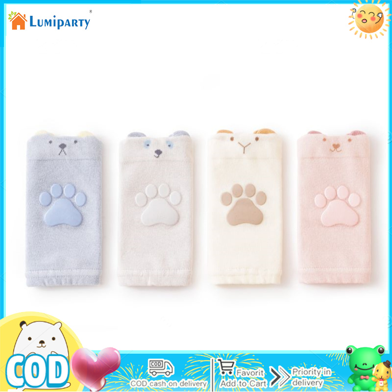 4 Pairs Baby Girl Boy Knee Pads Spring Summer Thin Cotton Anti Slip Knee Pads, Cute Cartoon Claw Silicone Baby Crawling Wear-resistant Knee Pads ราคา 153 บาท*ส่งฟรี