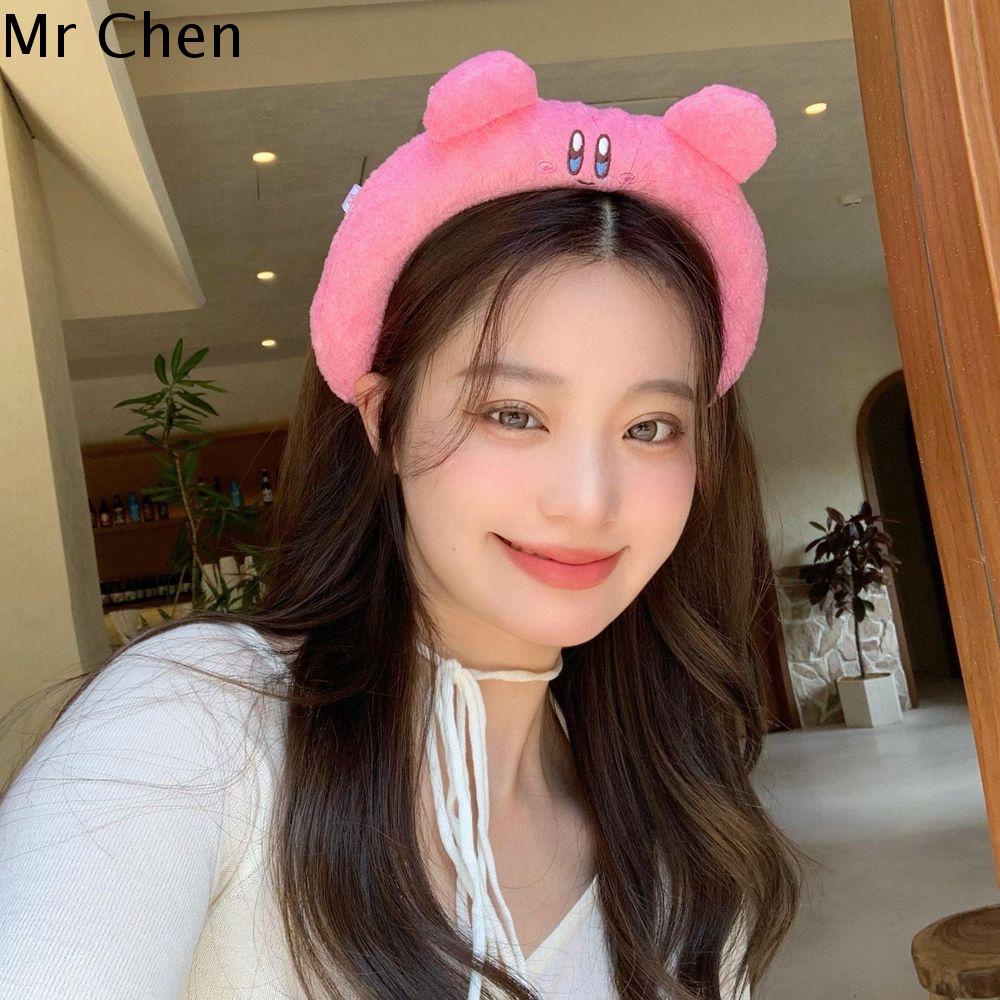 MR CHEN Đơn giản Cổ điển Băng đô sang trọng Hoạt hình Bọt biển Cô gái Băng đô Kirby Băng đô nữ Nón kết phong cách Hàn Quốc Vòng cài tóc bản rộng