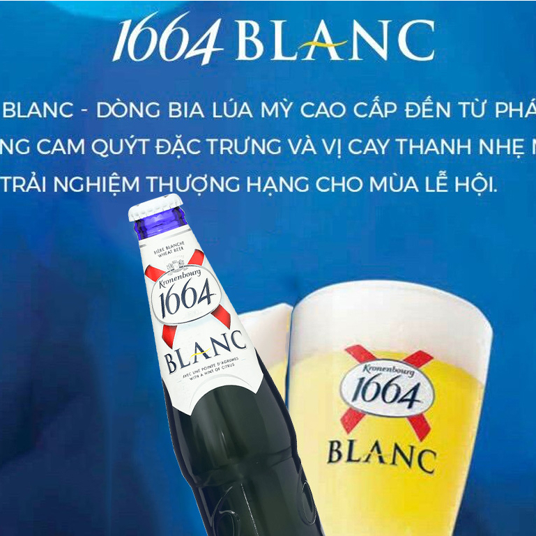 Thùng bia blanc 1664 pháp 24 lon/ chai 330ml