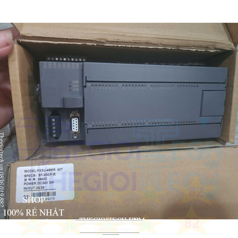TH FANCO Mitsubishi GX Works2, Bộ Lập Trình PLC FX3U 32MR FX3U-48MR FX3U-48MT 32MT 14MR RS232 RS485 RTC 6AD2DA FK3U FX1N - FX3U-48MR 4AD2DA 407