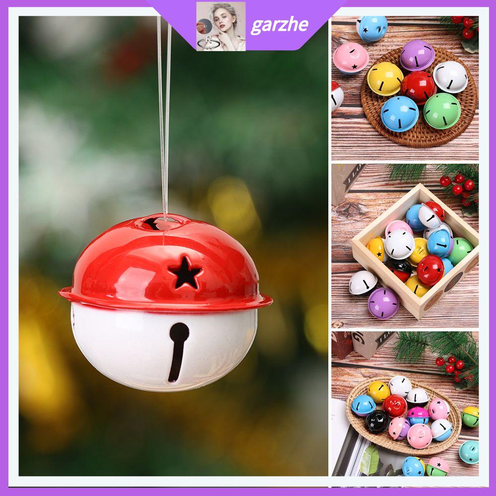 GARZHE24272 5Pcs 4034mm Iron DIY Crafts Festival  Decorations Balls Loose Metal Beads Jingle Bells Christmas Tree Bell Xmas Hanging Pendants