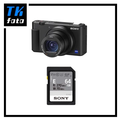 Sony ZV-1 (Free: 64GB UHS-II SD Card + Wrist Strap)