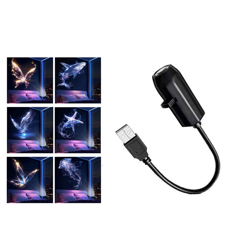 6 Films Night Light Soft Led Light Source Ocean Butterfly Rotation 6 Ocean Butterfly Projector