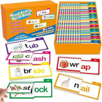 CUCUCON 30 Read and Rhyme Flip Books ABC Vocabulary Flash Cards Sight Words Flash Car Word Family Flip Books