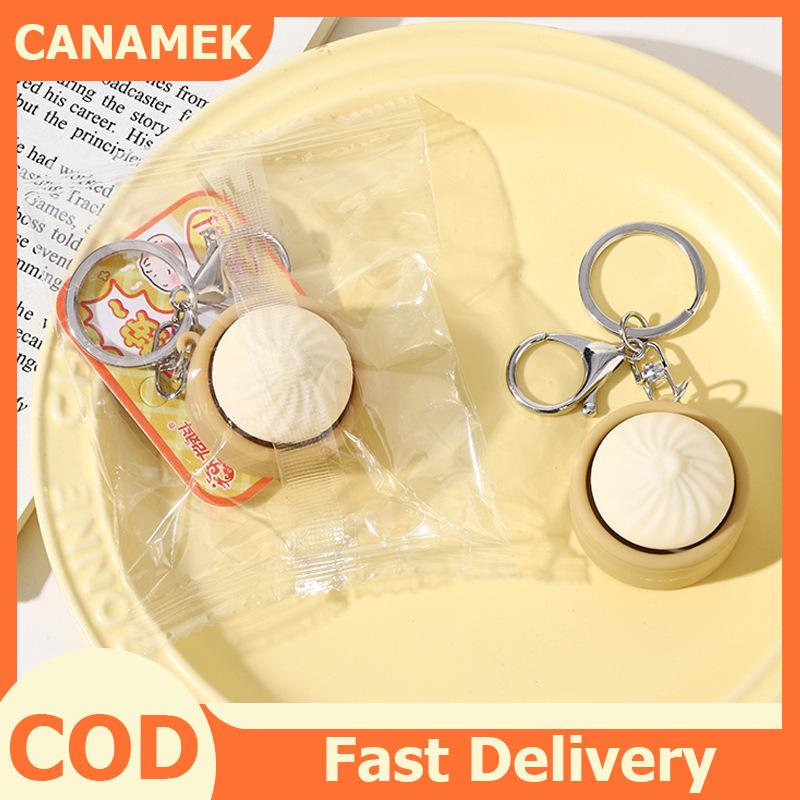 CANAMEK 1pcs giảm căng thẳng vượt qua thời gian Clicker Đồ chơi Mặt dây chuyền phim hoạt hình hấp nhồi Bun Pinch Đồ chơi giải nén đạo cụ cảm giác