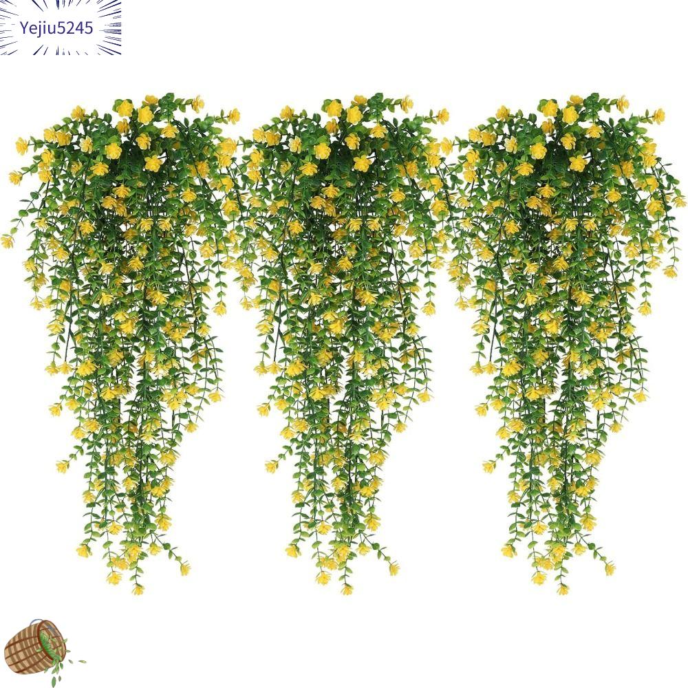 YEJIU5245 4x Hoa sen Hoa giả nhân tạo 7 màu Lá đựng tiền Vòng hoa dây leo hoa trà Thanh lịch Nhựa Cây nho bạch đàn Trang trí trong nhà ngoài trời