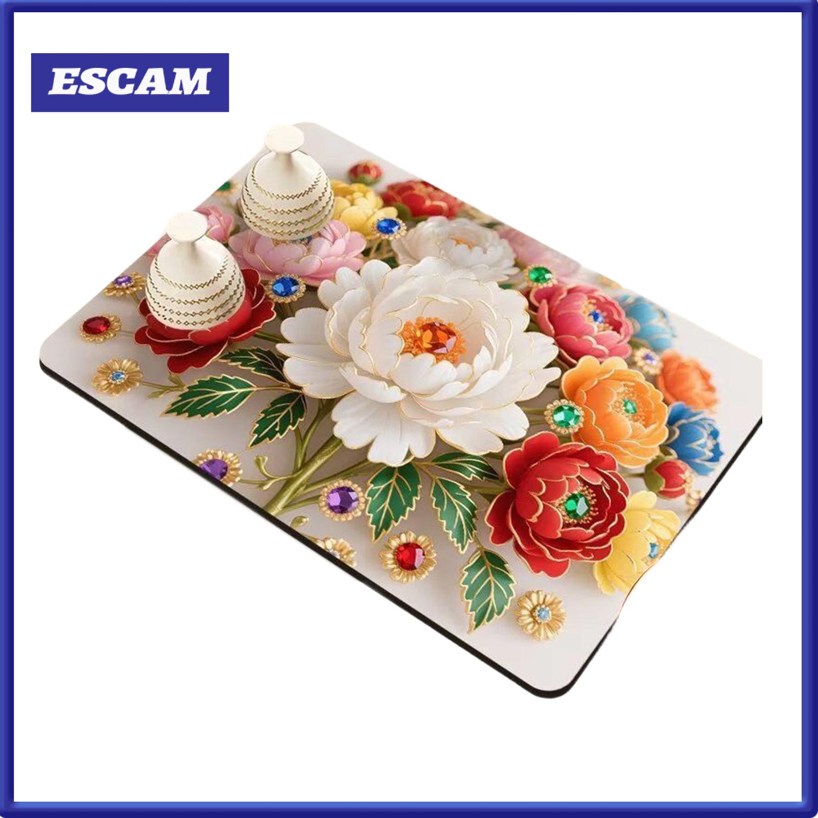 Norman Malthus Water Absorbent Dish Mat Absorbent Dish Mat 3d Floral Diatomaceous Earth Dish Drying Mat – Absorbent Quick-dry Coaster Insulation Placemat for Kitchen Counter Dining Table Non-slip Durable Home ราคา 229 บาท*ส่งฟรี