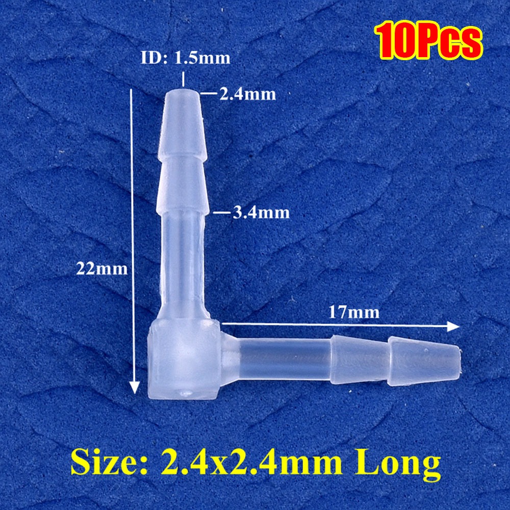 HUISHU 10Pcs Nhựa PP Đầu nối khuỷu tay Trong suốt 90 độ Khớp nối ống chùa  4-20mm Phụ kiện bể cá Máy sục khí bơm không khí - 3