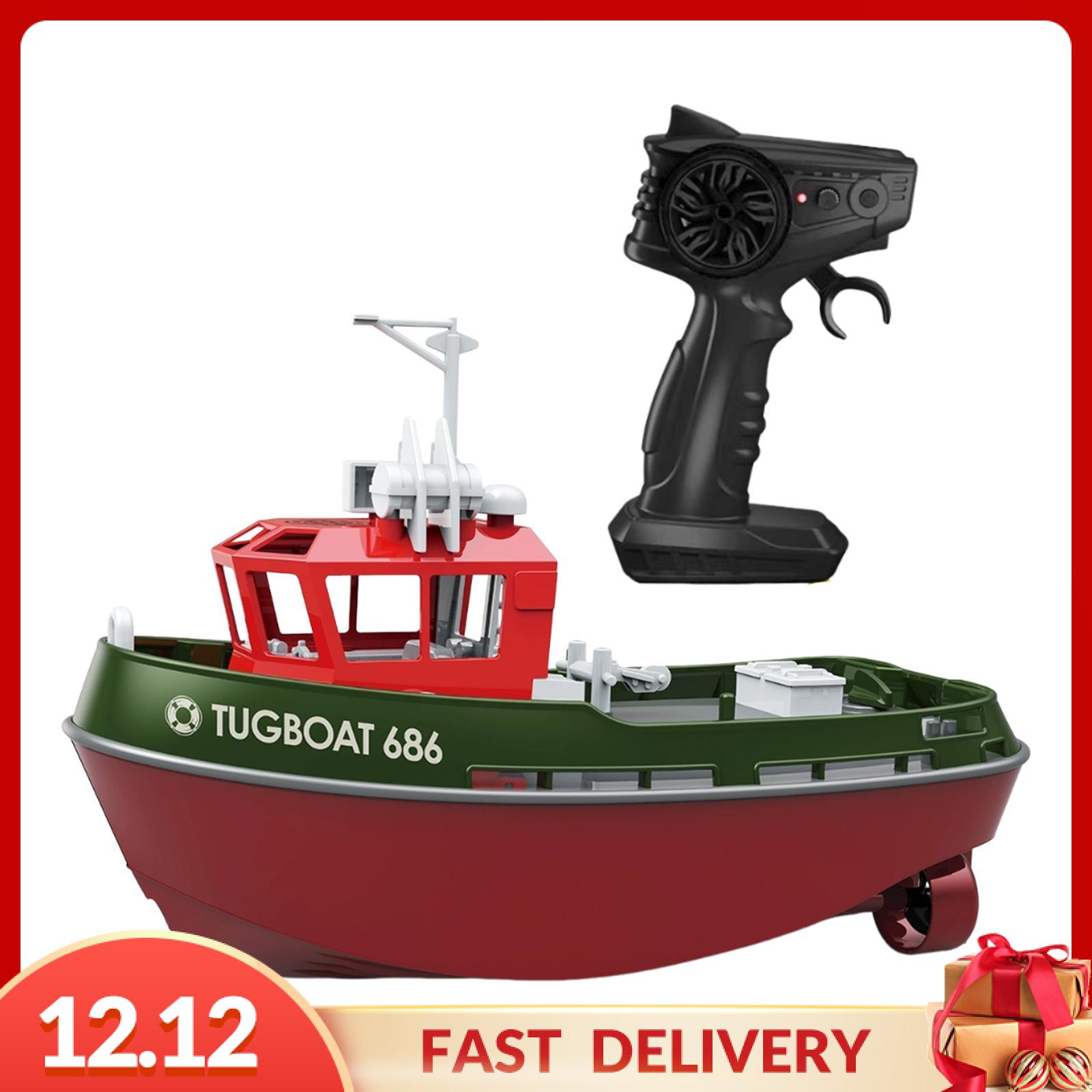 Pezhong 1/72 RC Tugboat Waterproof 2.4GHz with 15 Min Running Time Toy RC Boat for Kids Boys Girls Children Swimming Pool Birthday Gifts Giá 912,006 Đồng*Miễn phí vận chuyển