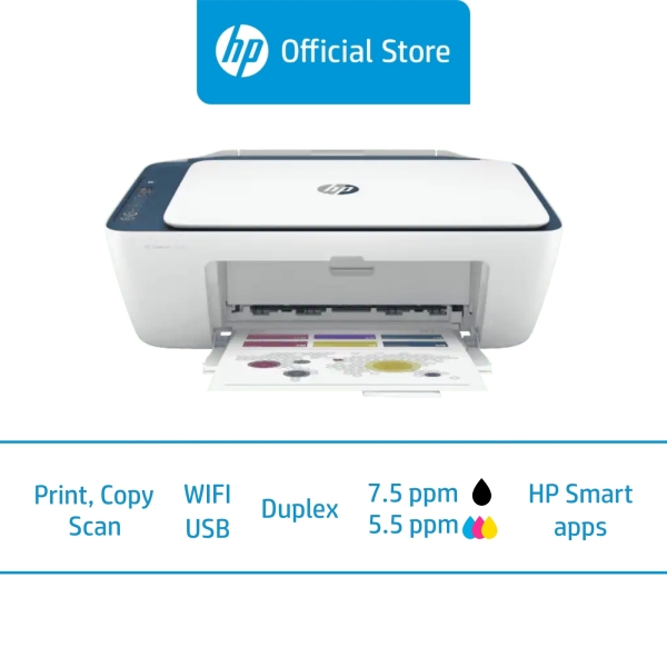 HP DeskJet 2723 All-in-One Color Inkjet Printer / Print, Copy, Scan / ADF / Duplex / Two-Sided Printing / One Year Warranty Singapore