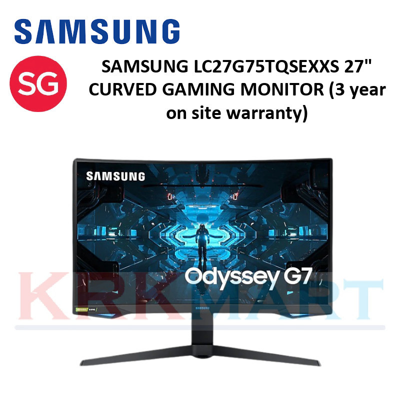 SAMSUNG LC27G75TQSEXXS 27 CURVED GAMING MONITOR (3 year on site warranty) Singapore