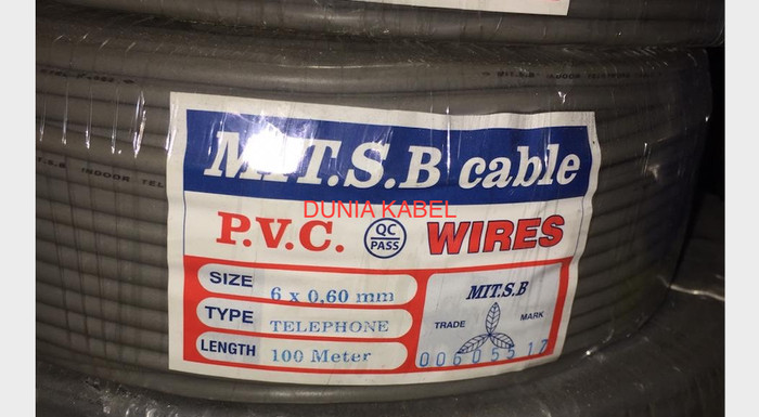 KABEL TELPON TELEPON TELFON MITSUBA ISI 6 (6X0.6) 100 METER-Shelishop13 Harga  608,000 rupiah*Gratis Ongkir