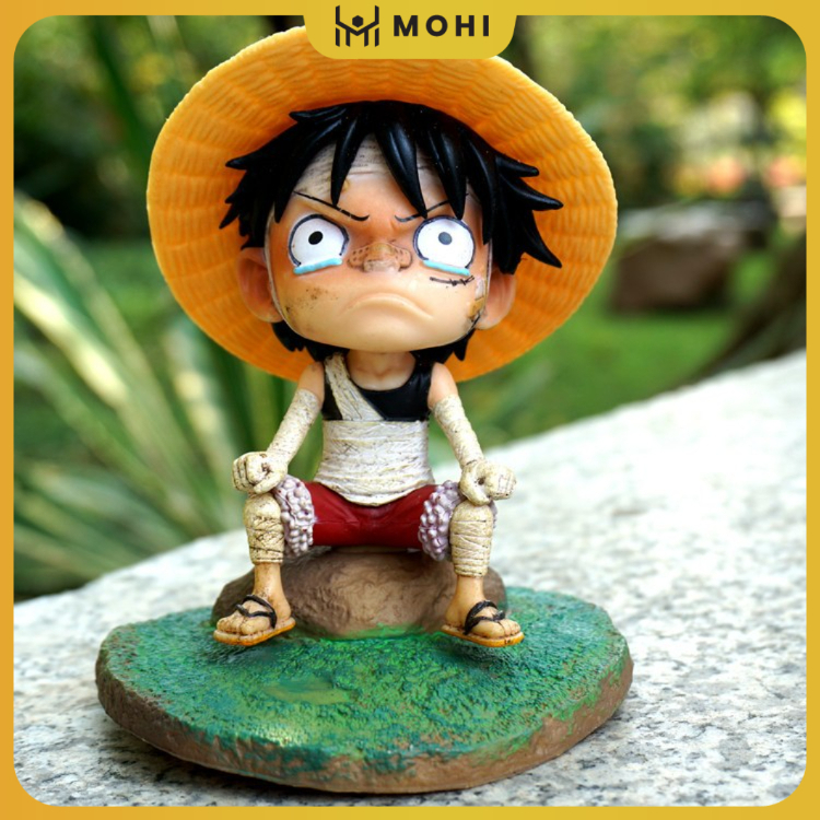 Mô hình Luffy kid băng bó cao 12cm, mô hình OnePiece
