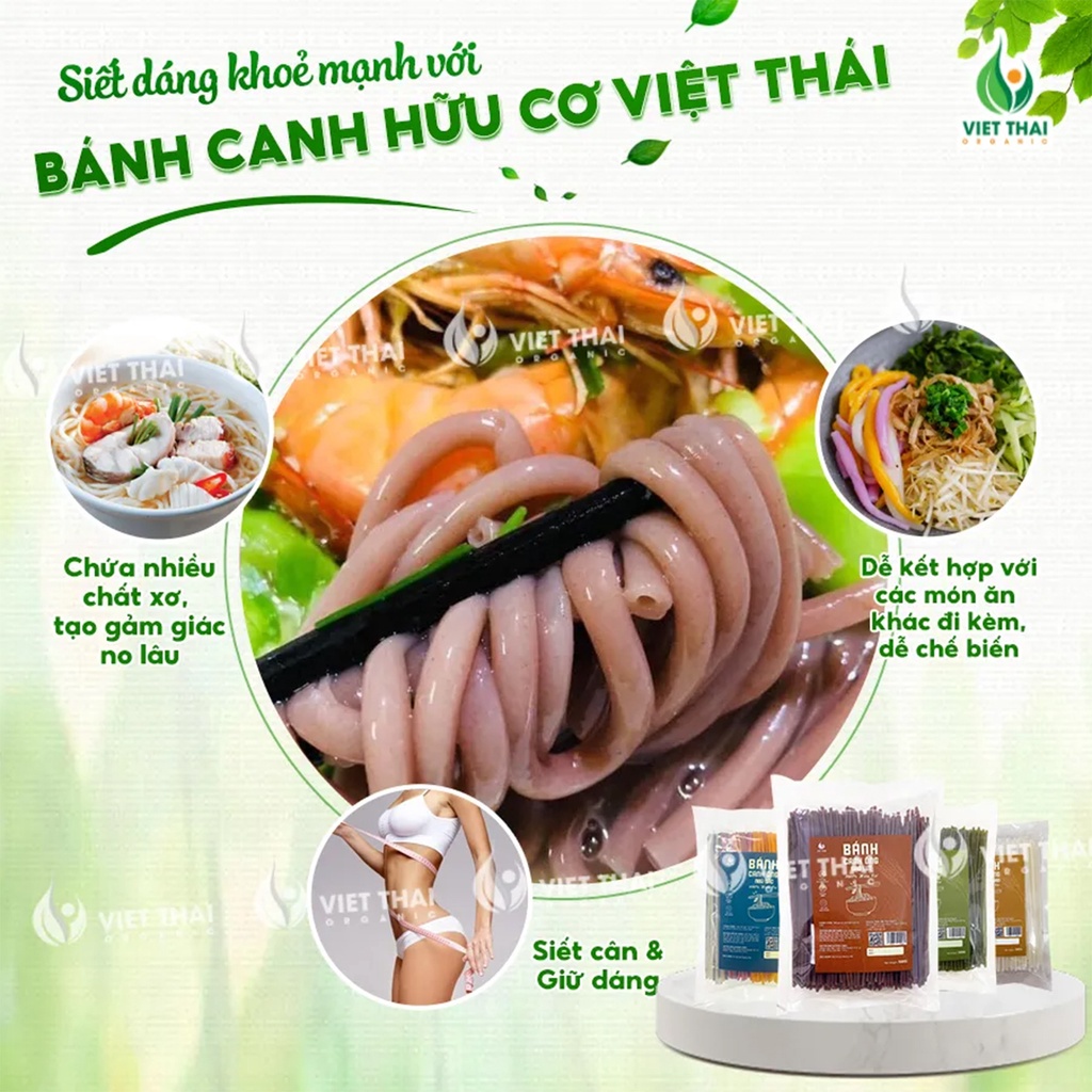 Bánh canh ống gạo lứt tinh bột gạo hữu cơ vt 500g - nmct