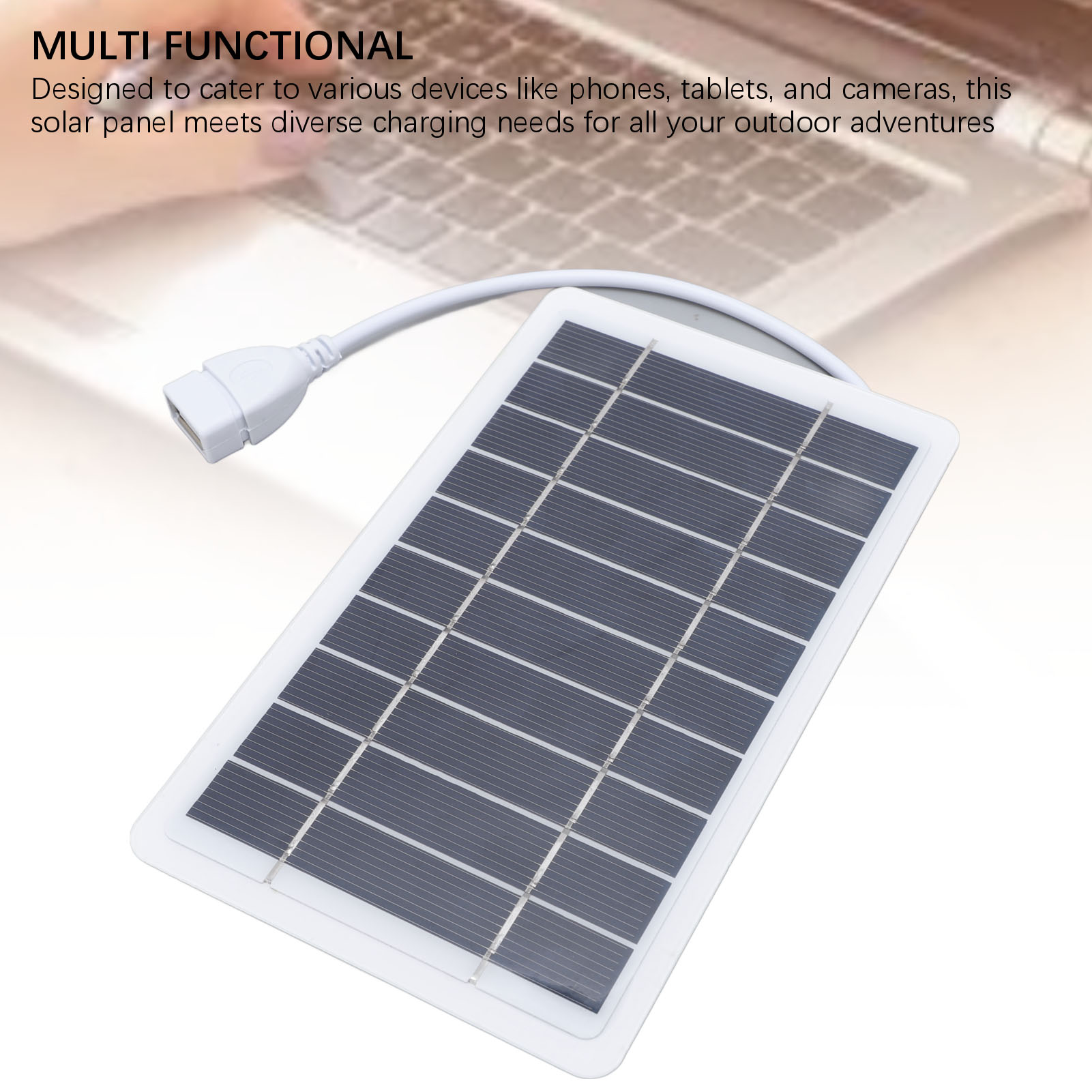 Tấm năng lượng mặt trời sạc dự phòng silicon đơn tinh thể 2 đầu ra USB tấm năng lượng mặt trời bảng sạc cho cắm trại