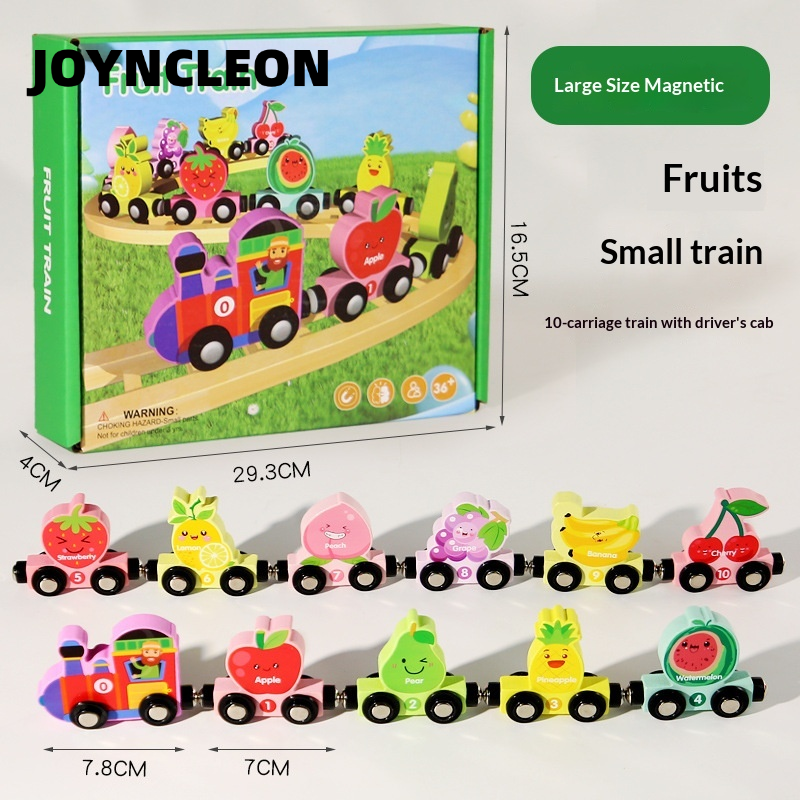 JOYNCLEON Wooden Magnetic Number Train for Kids - Educational Colorful Digital Learning Toy with Interactive Carriages ราคา 69 บาท*ส่งฟรี
