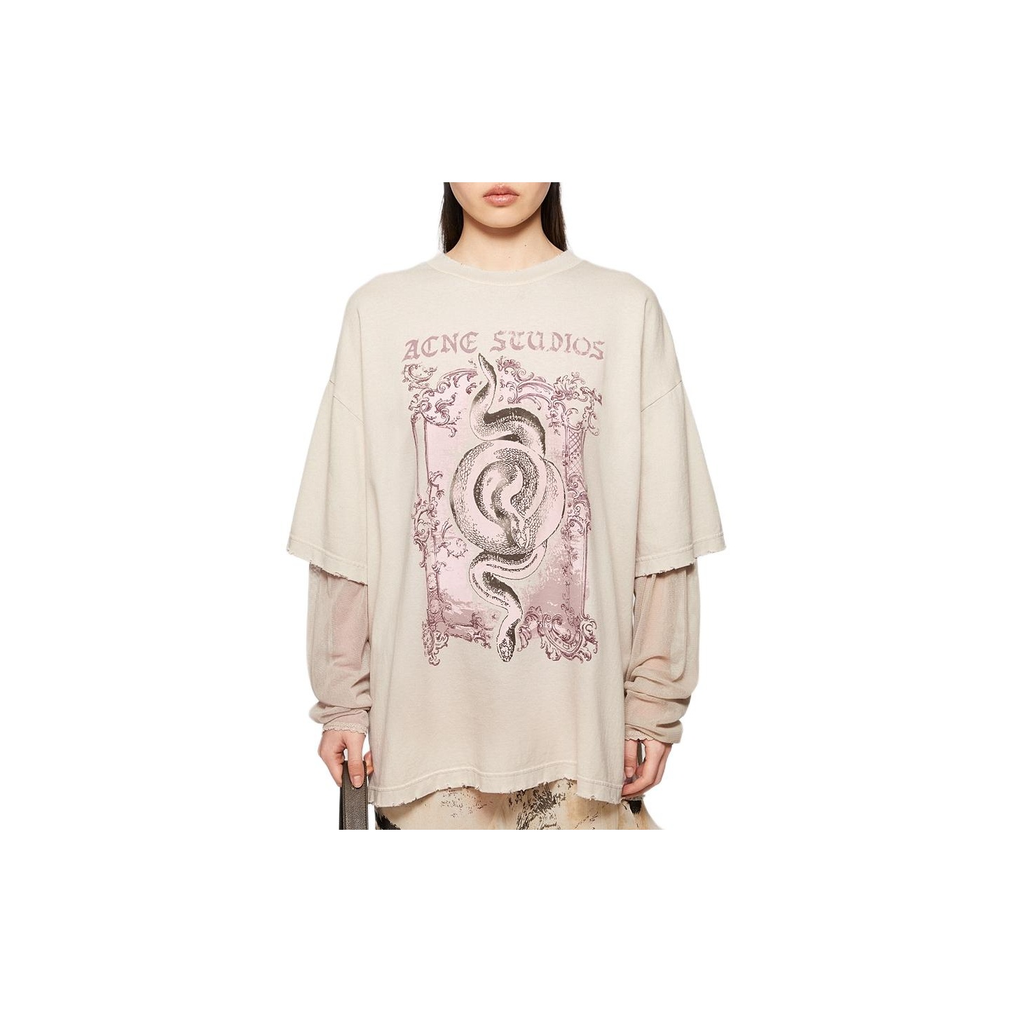 เสื้อเชิ้ต เสื้อเบลาส์สตรี Acne Studios 2024 คอลเลกชันฤดูใบไม้ร่วงฤดูหนาวเสื้อยืดแขนยาวผู้หญิง AL0421-DJO