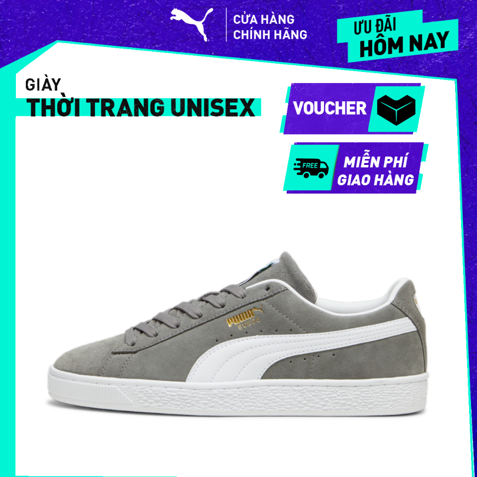 Giày Thời Trang PUMA Unisex Suede Classic Màu Xám
