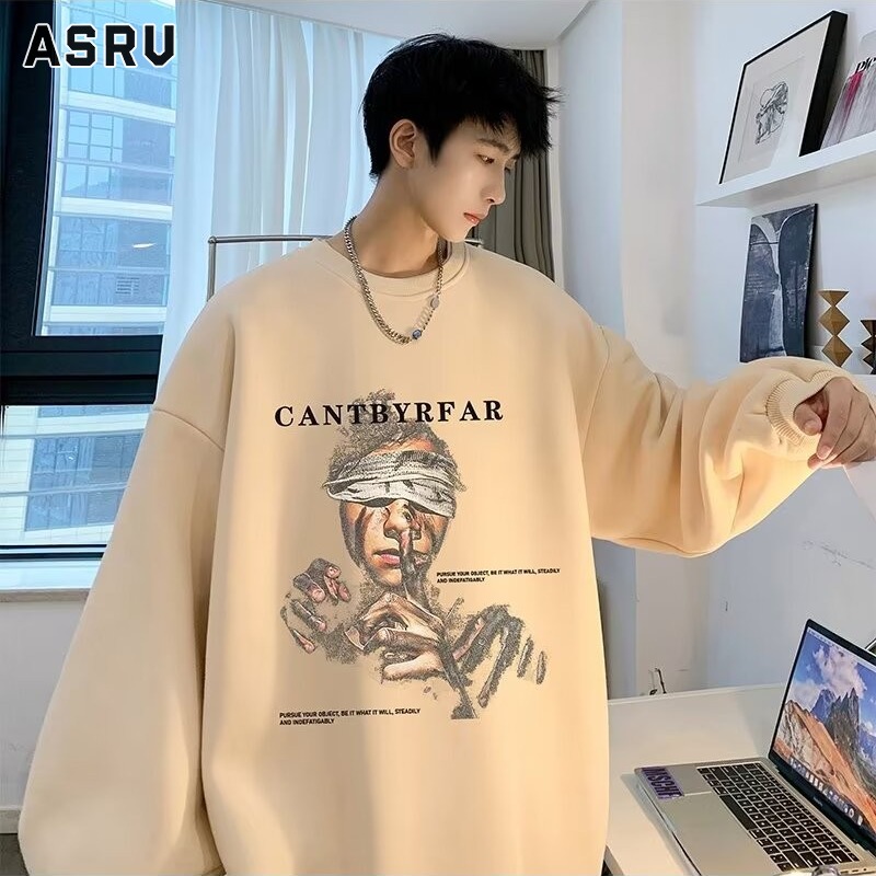 ASRV áo hodie áo khoác hoddie áo hoodie đi học sweater áo thu đông Áo hoodie nam áo thun tay áo dài áo thun in cổ tròn dáng rộng thường ngày