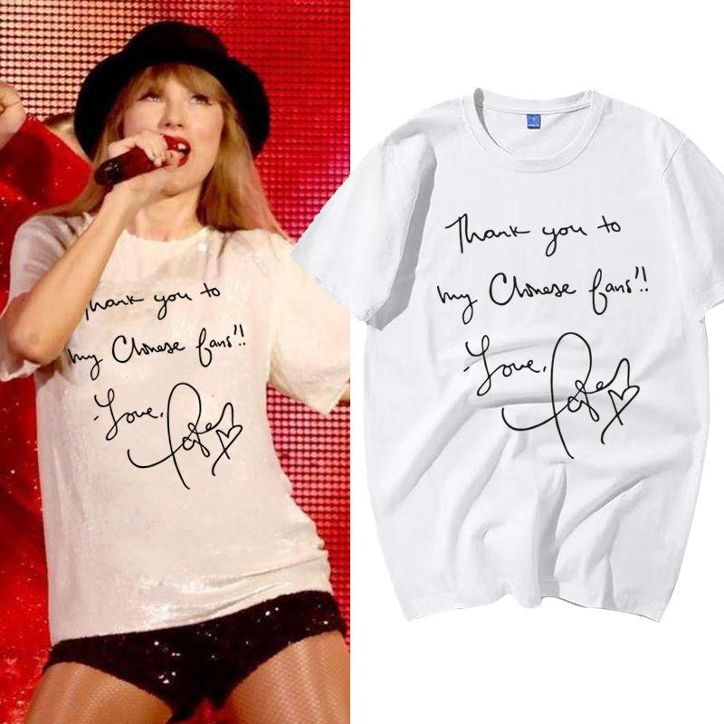 Casual everything Womens T-shirts pure Taylor Swift concert 22mv short sleeve T-shirt of Taylor Swif