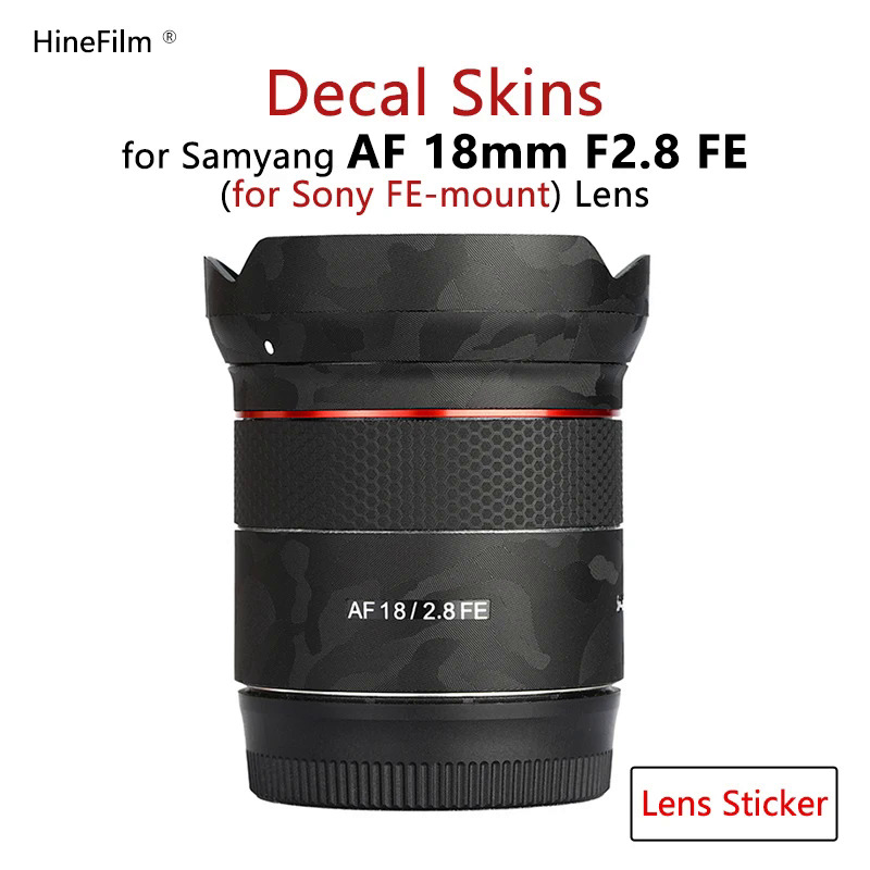 Samyang SYIO18AF-E af18 F2.8 ống kính decal da cho Samyang AF 18mm f2.8 FE