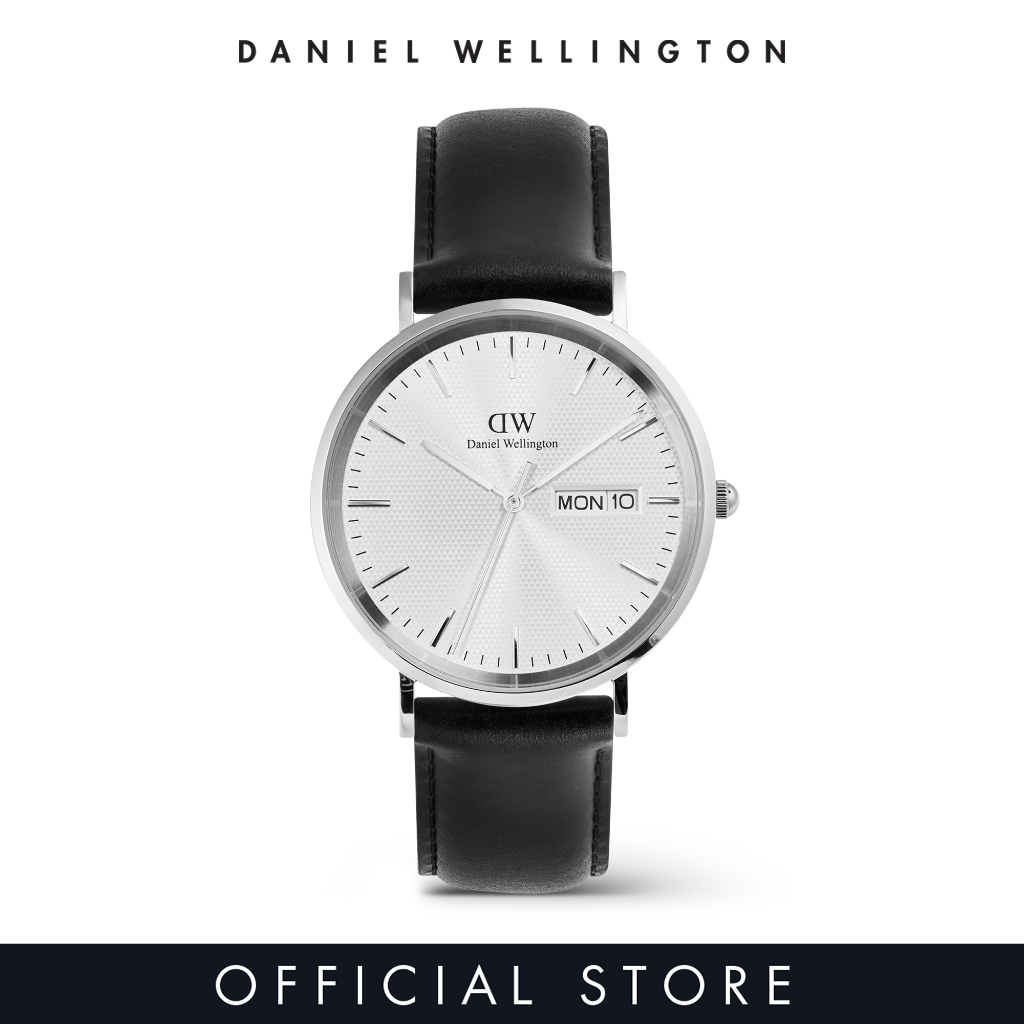 Daniel Wellington Classic Day Display 40mm Sheffield Silver - Men Watch stainless steel leather watch DW Official Authentic Original