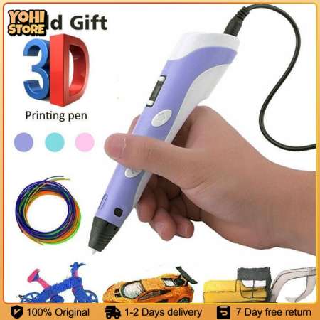 Afgk Original 3D Printer Pen Full Set with Filament 3M 3 Colors Toy for kids Scratch Pen For Chicken Diy 3d Printer pen Crafting Doodle Drawing Arts Printer Tools Children's Toys Magic Pen Drawing