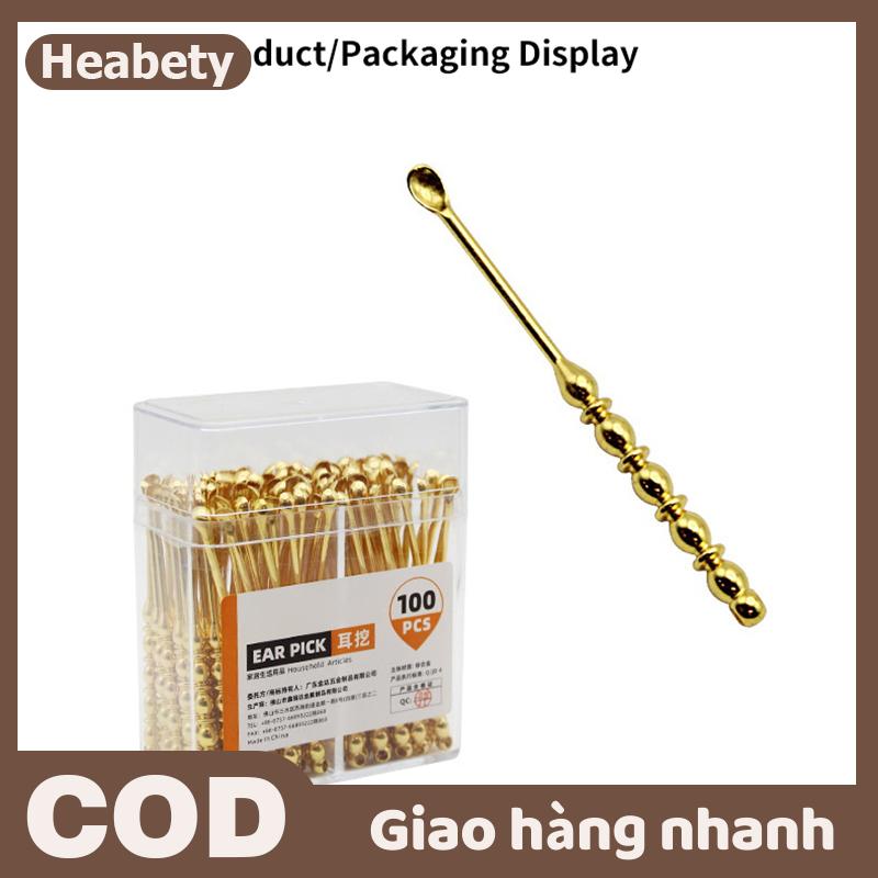 Heabety Mini Thép Không Gỉ Đầu Tròn Tai Thìa Retro Tai Di Động Công Cụ Làm Sạch Tai Pick Ráy Tai Loại Bỏ Curette Cleaner