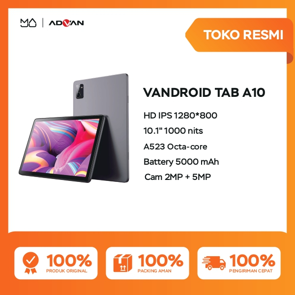 ADVAN TAB A10 Wifi 4GB/64GB - Garansi Resmi - Merek Advanced Harga 999,000 rupiah*Gratis Ongkir