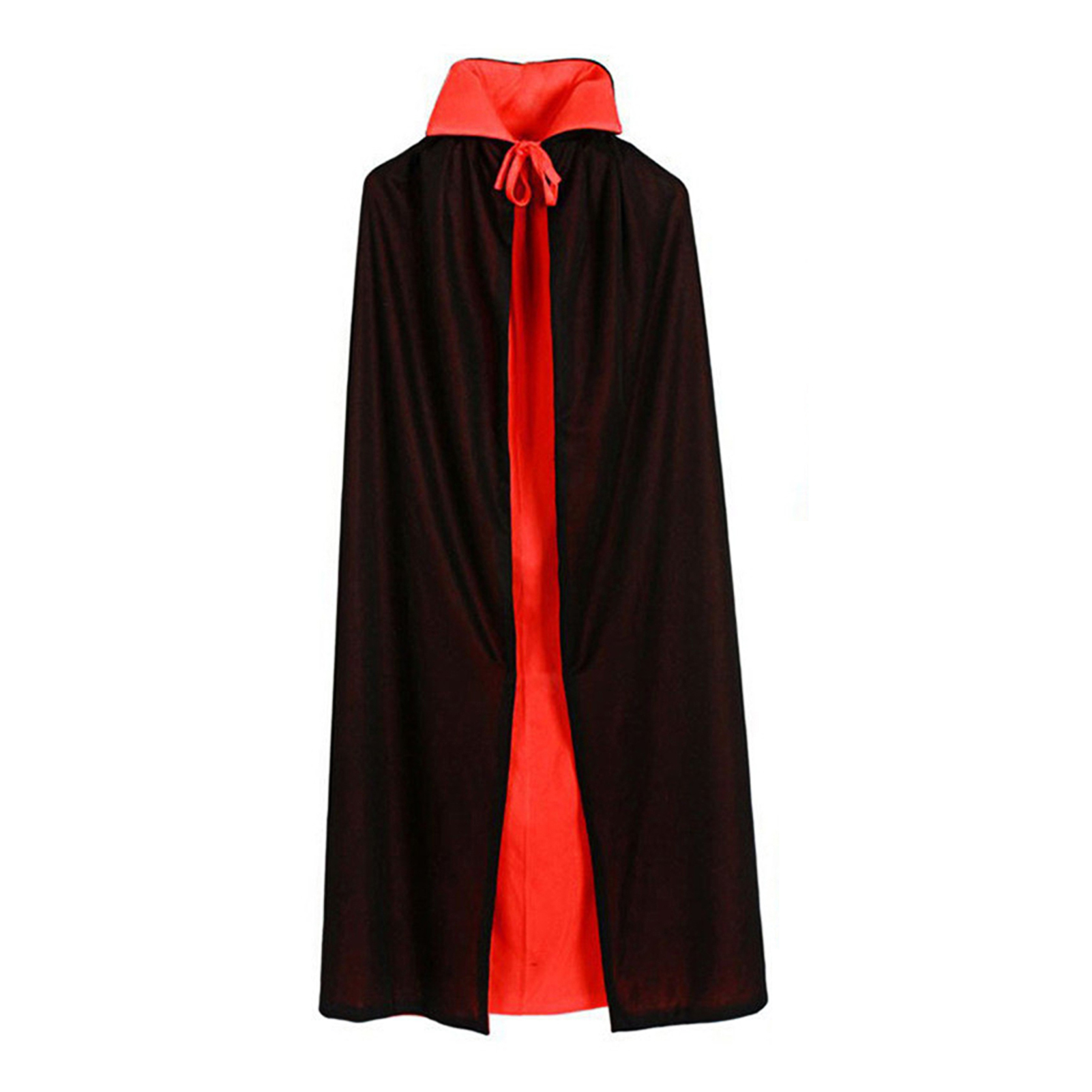 UHH Hooded Double Sides Kids Cloak Coat Stand Collar Lace Up Halloween
