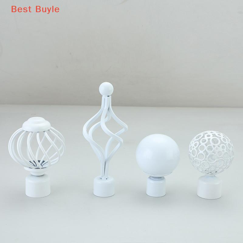 💖Best Buyle 2 cái Thanh treo rèm bằng sắt rỗng kết thúc Mũ Phụ Kiện Rèm thay thế Thanh treo rèm Roman trang trí nhà cửa