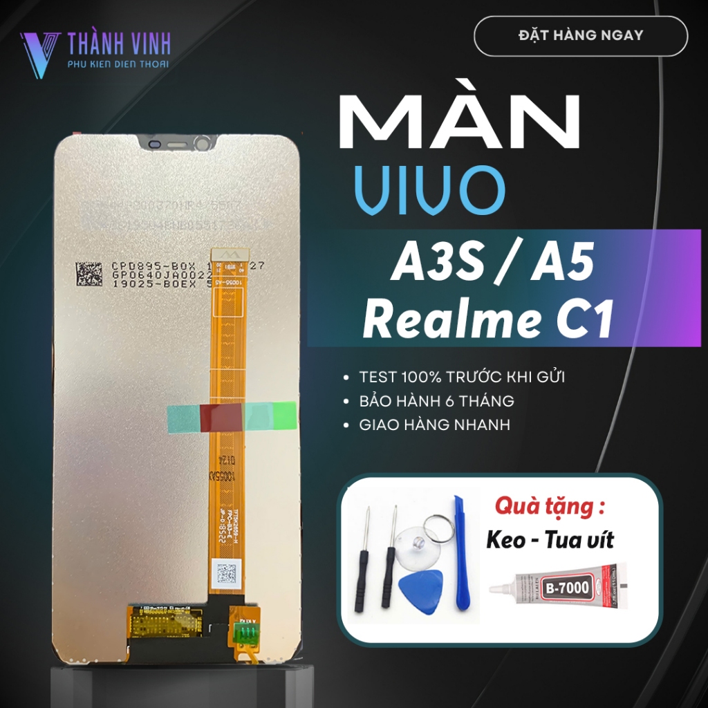 Oppo A3S / A5 / Realme C1 Phone Screen - High Quality, Comes with Adhesive & Repair Kit