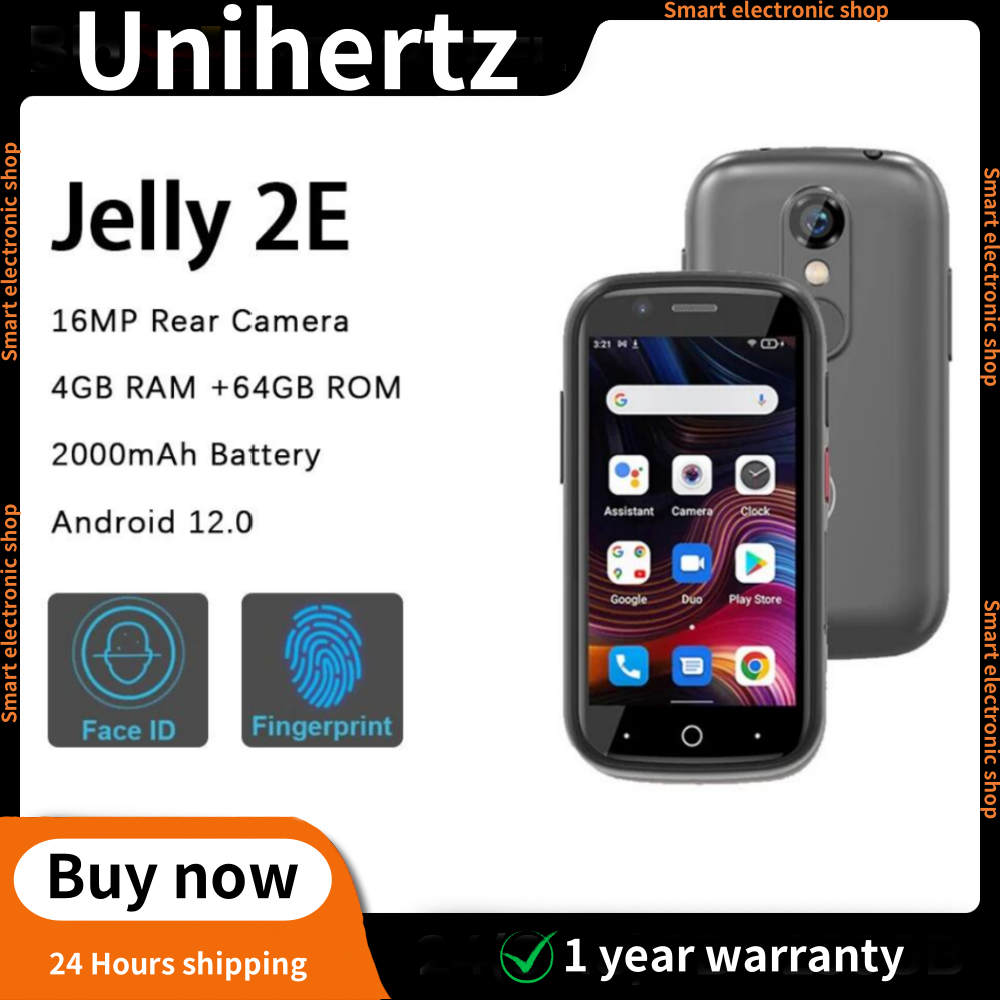 【Official shop】Unihertz Jelly 2E Mini Smartphone Android 12 Unlocked 4GB 64GB Global Version Mobile Phone 2000mAh 16MP 4g Cellphones ราคา 6,200 บาท*ส่งฟรี