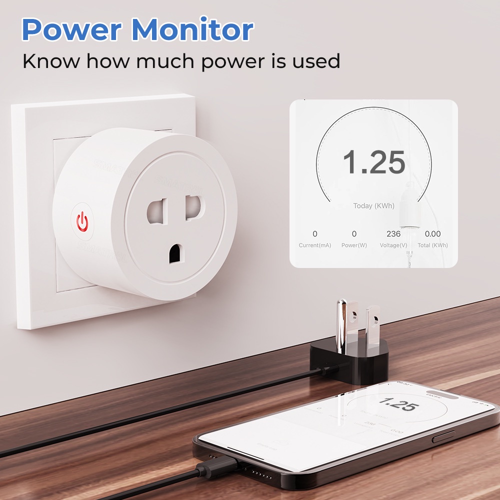 Ổ Cắm Điện Thông Minh,Ổ cắm wifi thông minh,Màn hình nguồn 16A,Giải pháp hiện đại Ổ cắm thông minh wifi 16A hỗ trợ Tuya và Alexa - dc5112