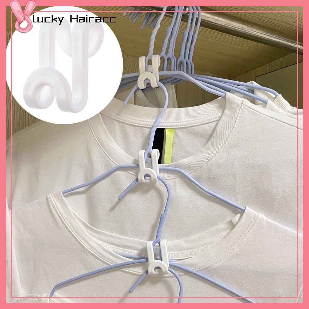 LUCKY HAIRACC 1/6/12x Đa chức năng Tiết kiệm không gian Ngăn chứa và giá đỡ Liên kết Móc xếp tầng Móc treo quần áo mini Bộ sắp xếp tủ quần áo