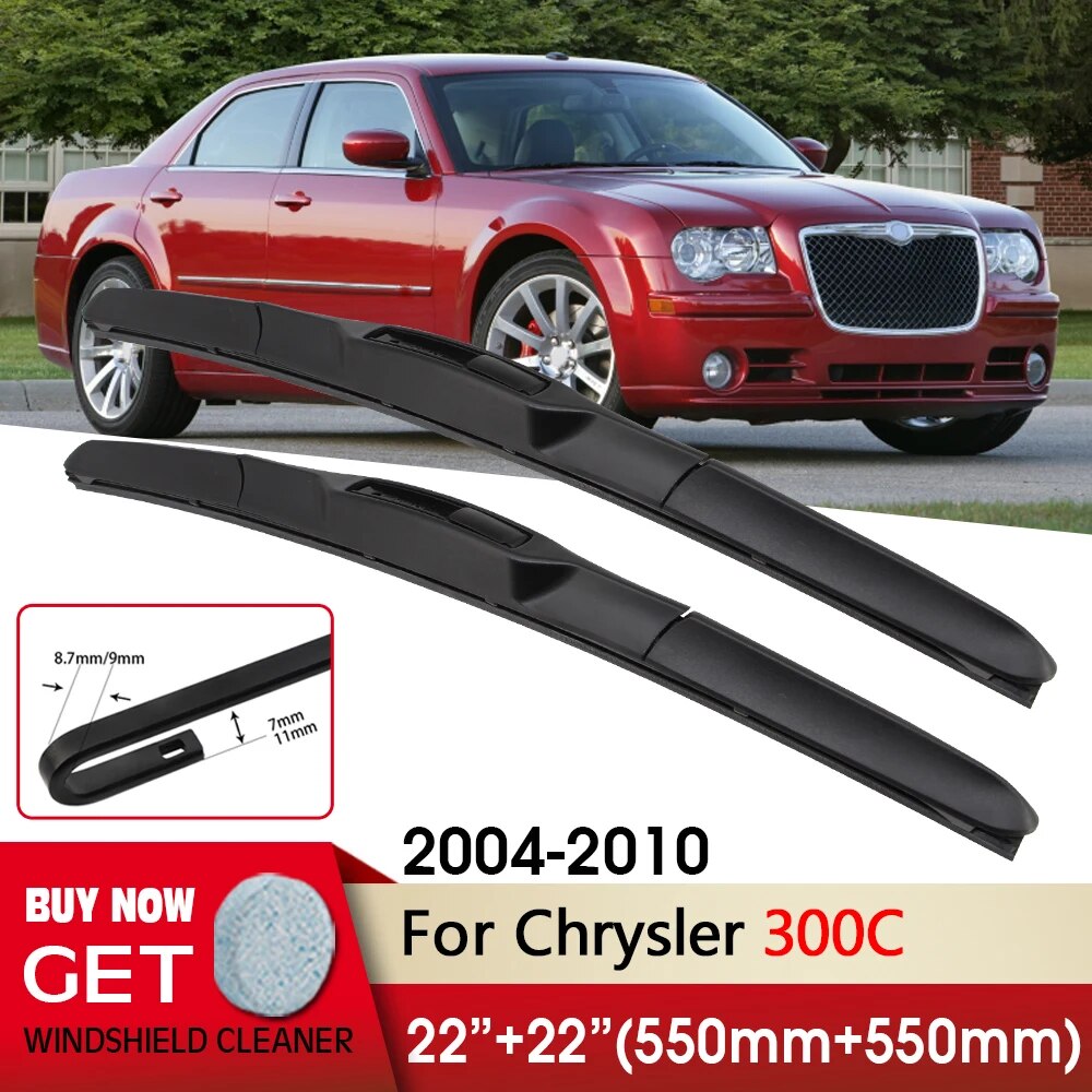 Car wiper front wiper blades 22 22 for chrysler 300c 2004-2010 fit u hook arm front windshield windscreen front window