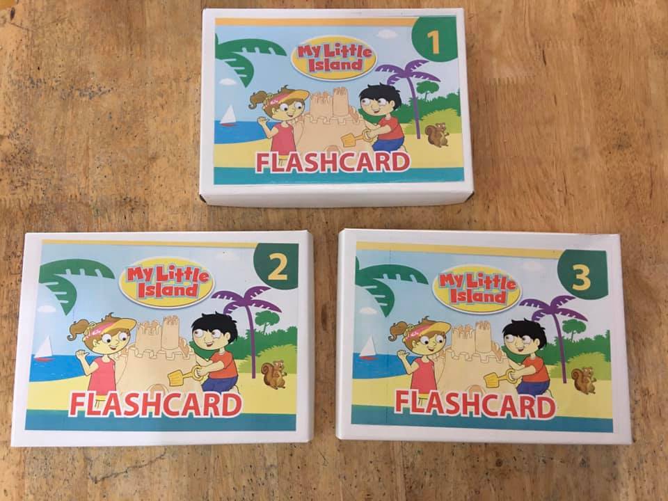 Flashcards Thẻ My Little Island 1,2,3 - 1 hoặc 2 mặt - khổ A5  15 21 cm