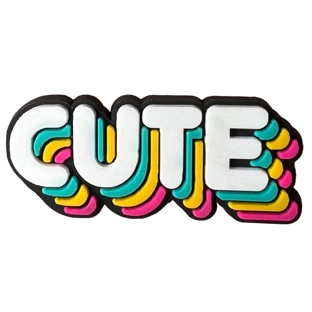 Cartoon inspirational phrase hole shoes shoe flower decorative buckle personality DIY student garden shoe buckle accessories cross-border wholesale - 6