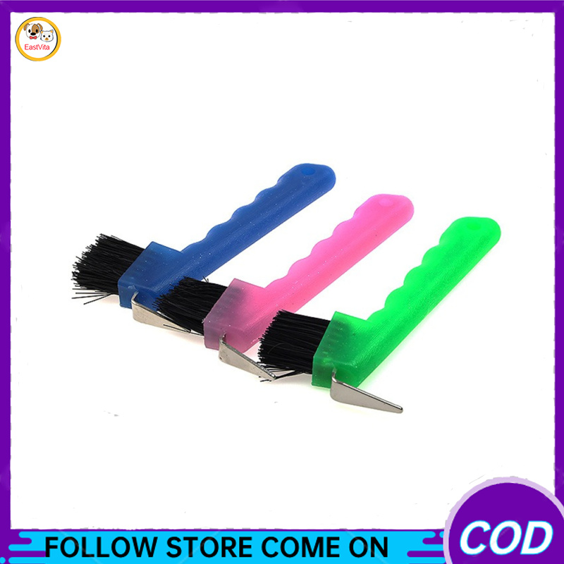 Móng chọn với bàn chải cho ngựa, 7.1 inch chăm sóc ngựa Nguồn cung cấp móng Pick mụn với bàn chải ngựa dụng cụ chăm sóc cho dễ dàng ngựa móng làm sạch